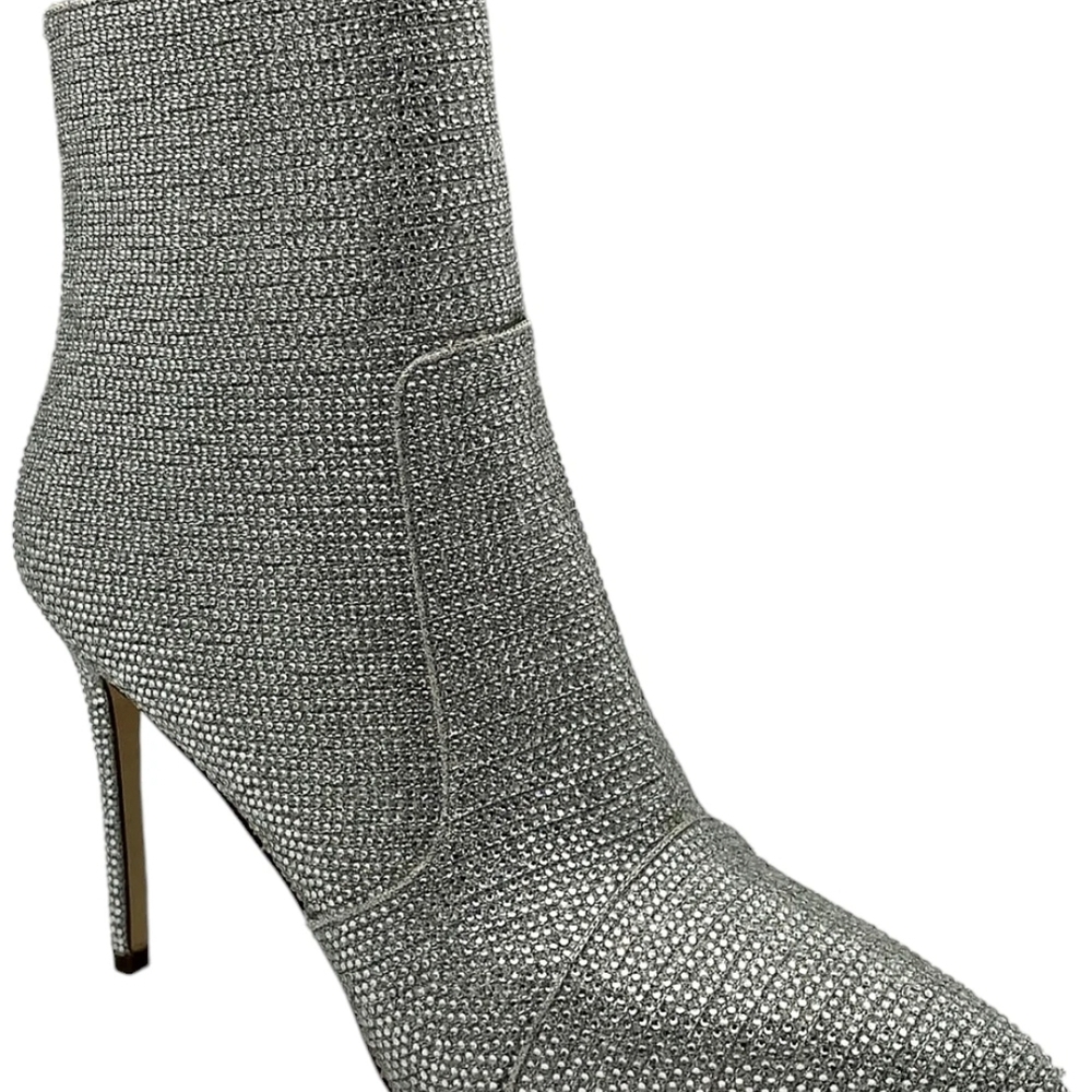Michael Kors Rue Stiletto Bootie Gltr Chn Mesh/Hot Fix Stones - Anthracite